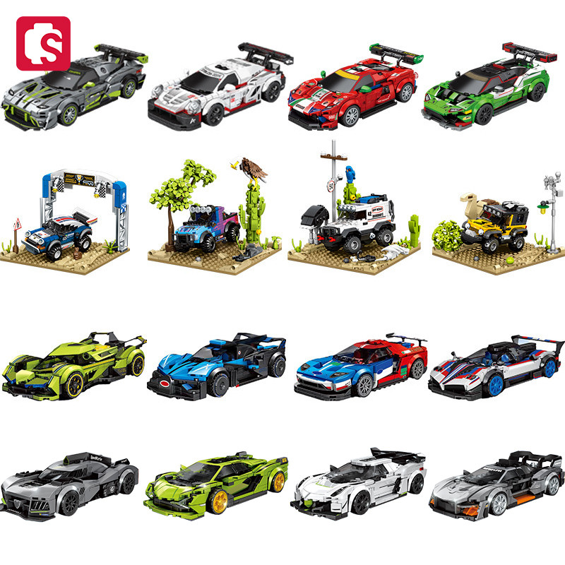 Model Kit Lamborghini - SEMBO Sportwagen Bouwstenen MOC Racevoertuig Modellen