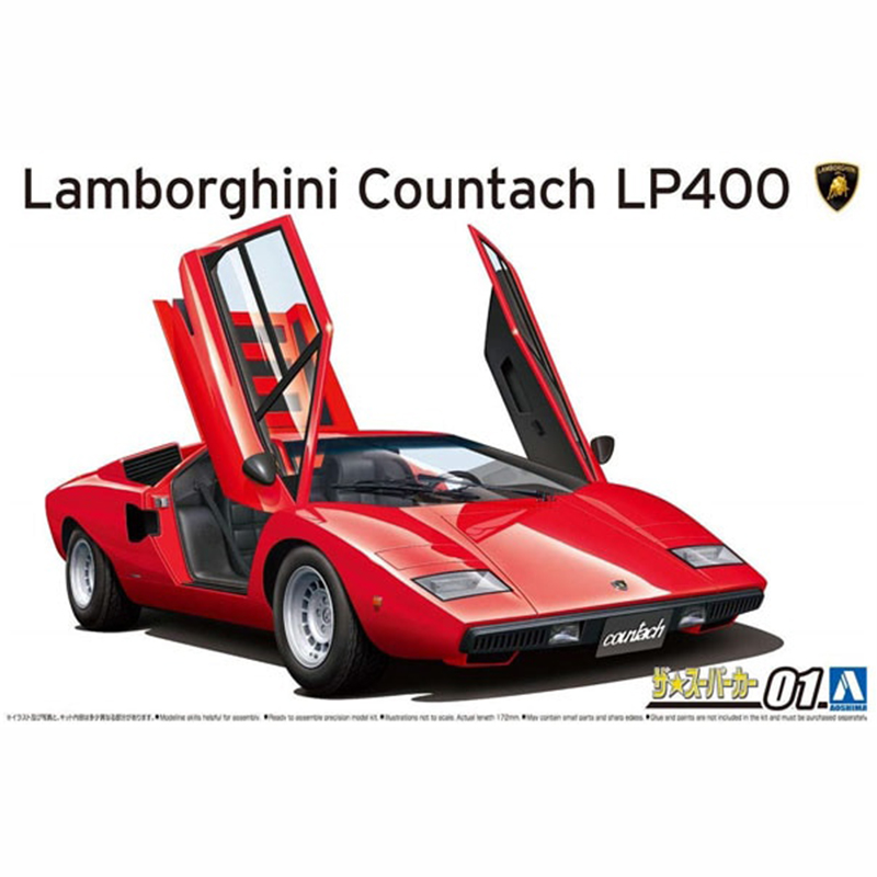 Model Kit Lamborghini - Statisch geassembleerd automodel Aoshima-05804 1/24 schaal