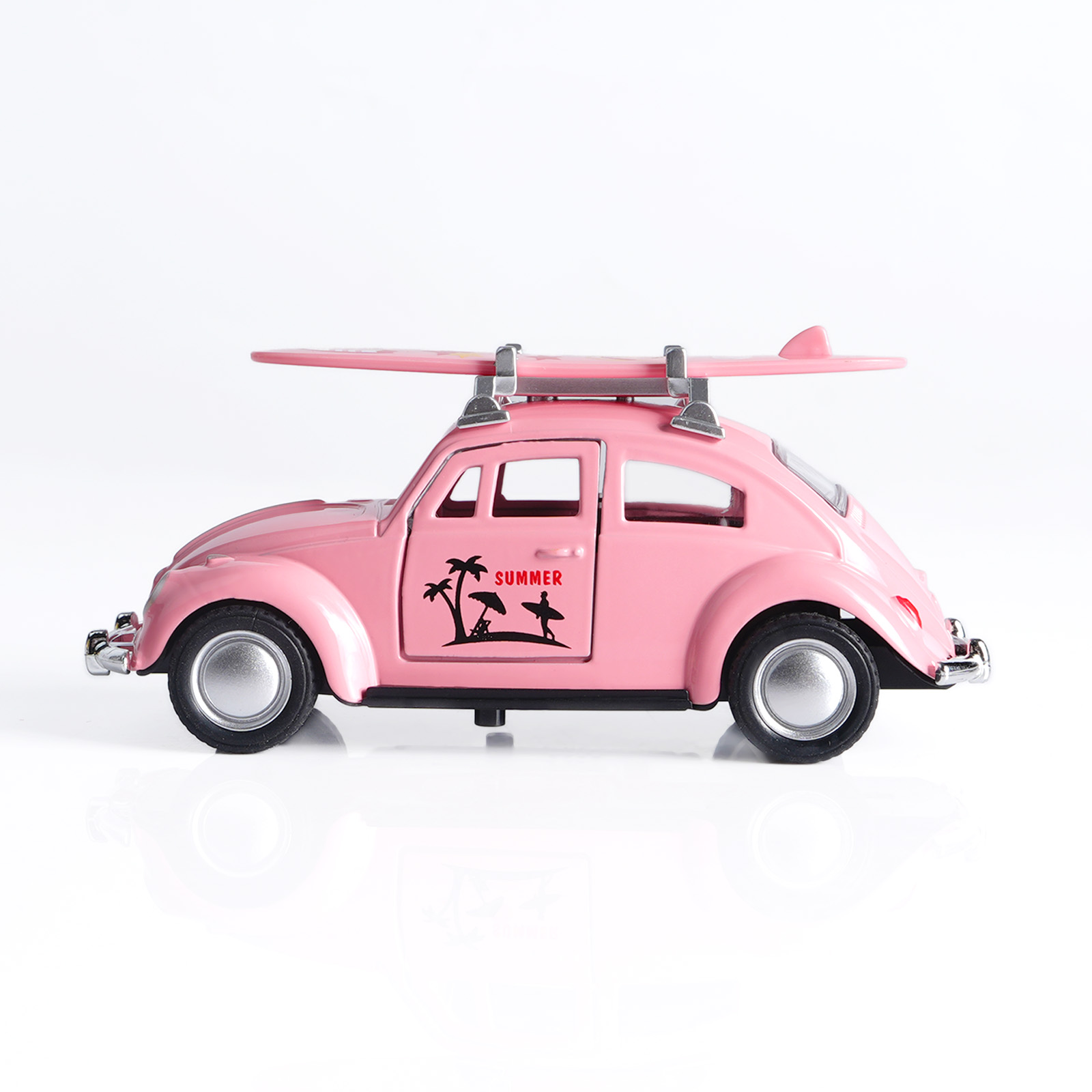 1:36 roze Volkswagen Kever geg - Model Kit Volkswagen recensie en prijs
